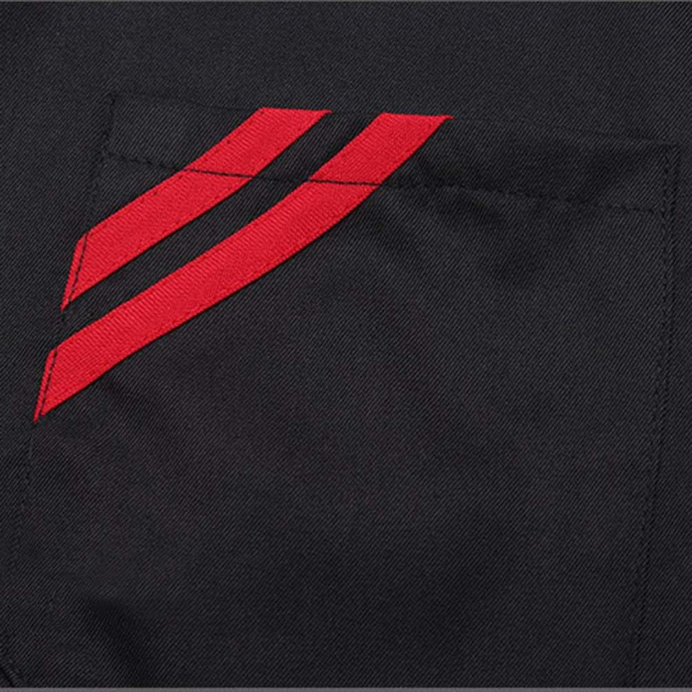 Chef Coat Chef Code Short Sleeve Chef Uniform Chef Jacket Catering Shirt for Bakery Kitchen Restaurant Size XXL (Black)