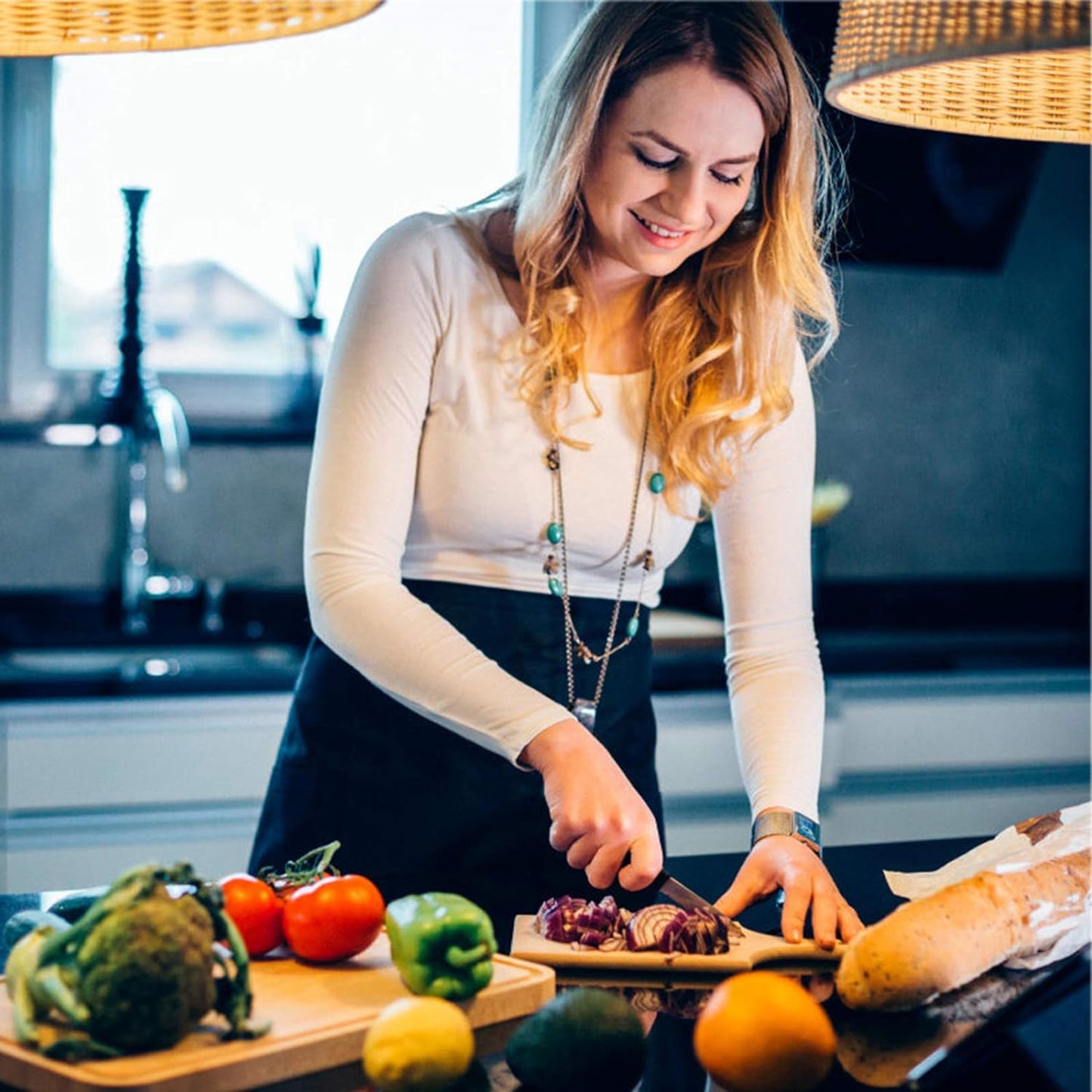 Waist Apron with 3 Pockets 12 Pack - Black Waitress Server Short Apron