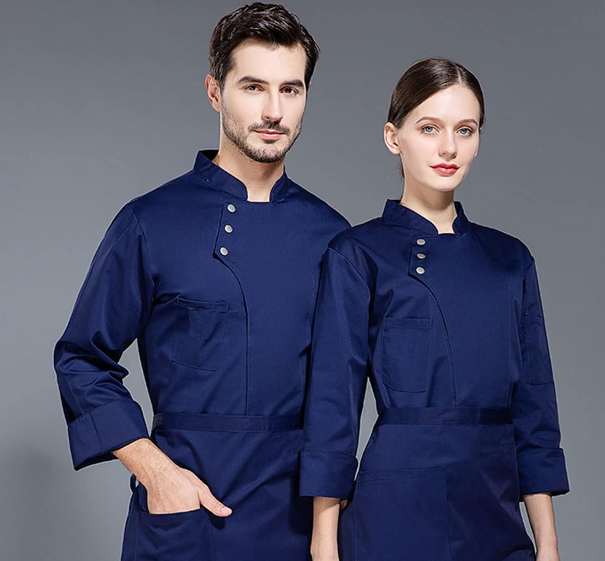 Unisex Chef Coat Men'S Long Sleeve Chef Jacket Restaurant Kitchen Cooking Chef Uniform CFM0057