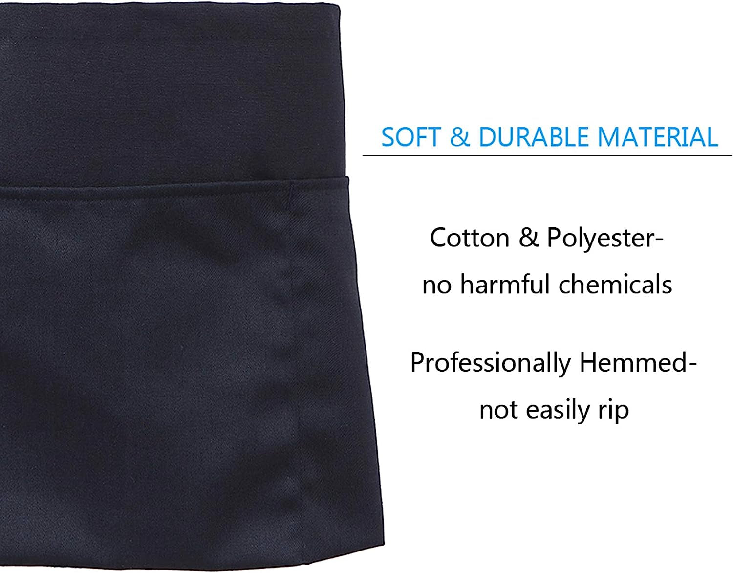 Waist Apron with 3 Pockets 12 Pack - Black Waitress Server Short Apron