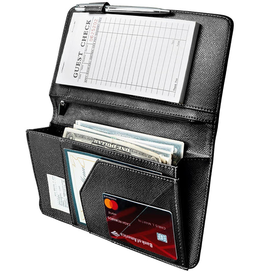 Server Book with Zipper and Magnetic Pocket, Cute Waitress Book Server Bookle...