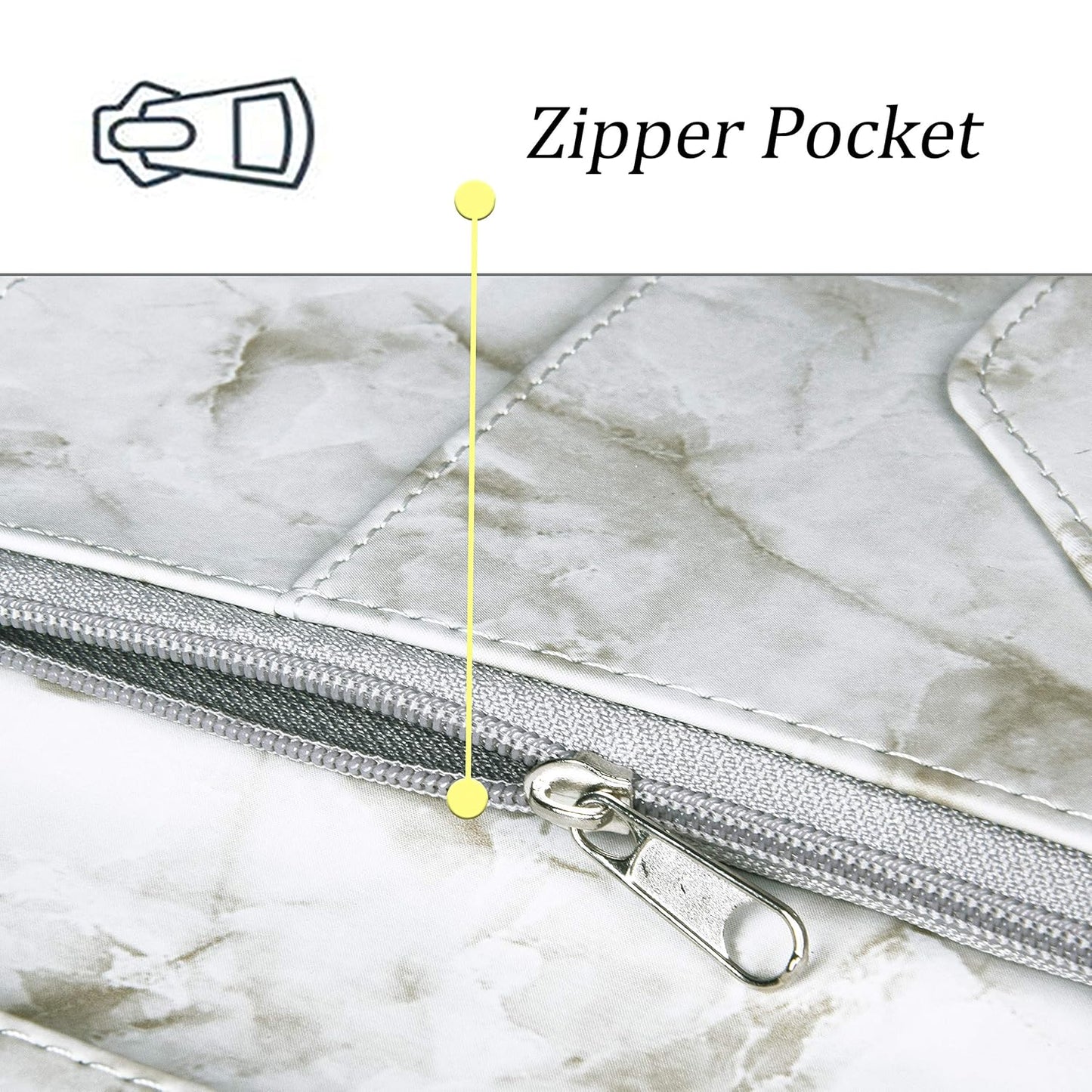 Server Books for Waitress, Restaurant Guest Check Organizer,  Waitress Book with Zipper High Volume Pocket and Magnetic Closure, Presenters Card Holder for Waiter, Bartender (2022 Marble Gary)