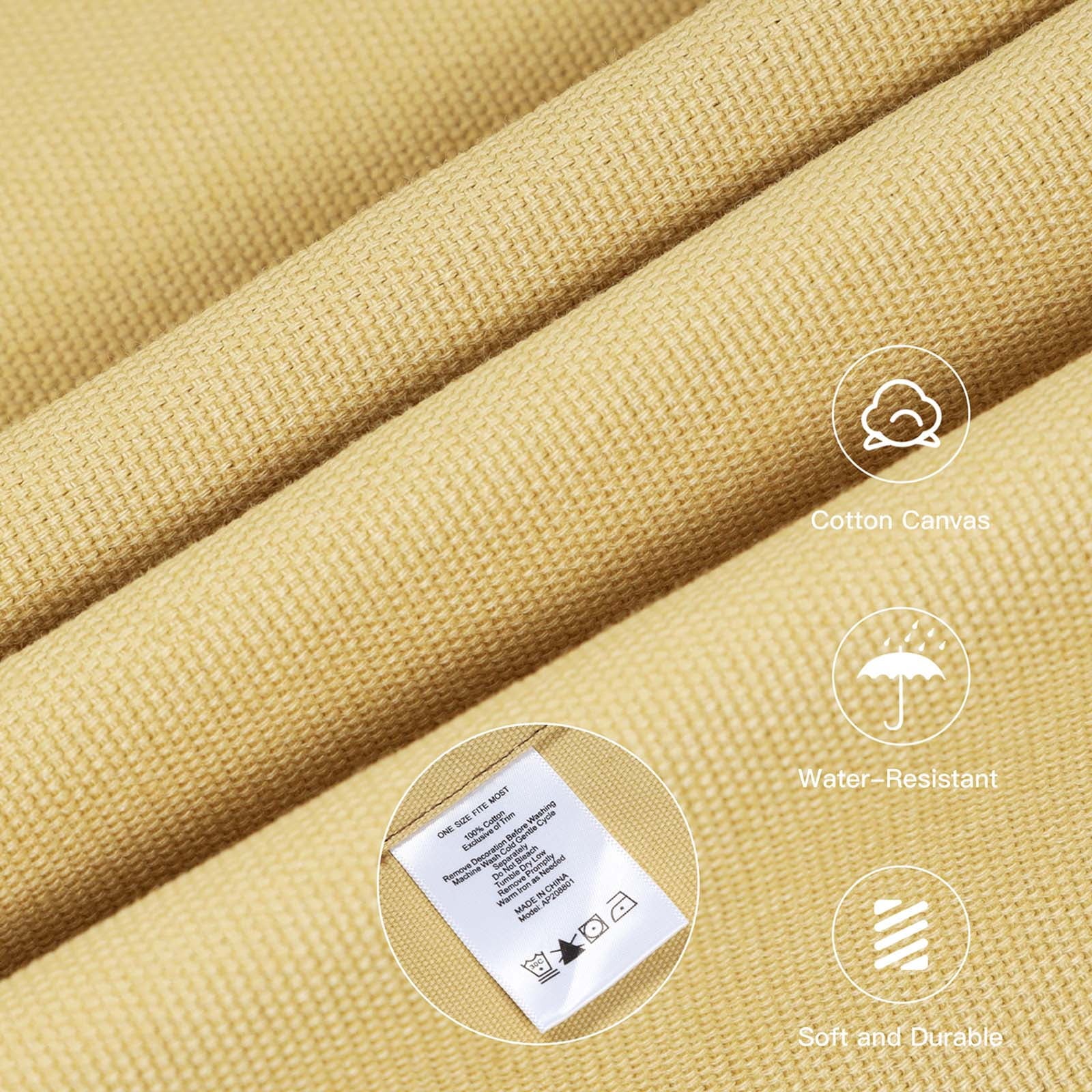 Canvas Work Apron for Artist Bartender Barista Carpenter Gardener Hairstylist, Cross Back Strap Adjustable for Men Women Apron with Large Pocket, Chef Apron for Kitchen Cooking Baking Grilling -Yellow