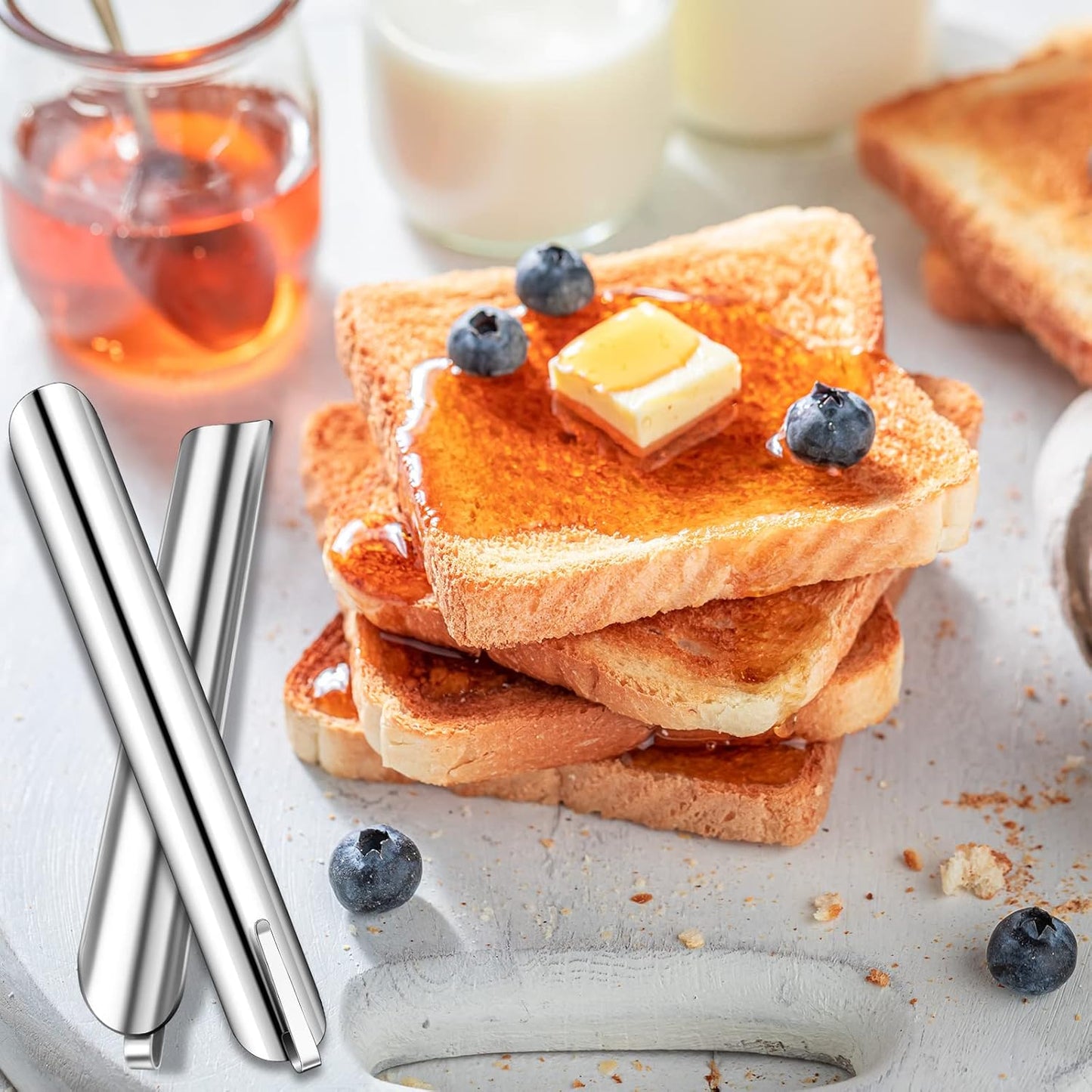 Crumbers for Servers, Table Crumb Sweepers Bread Cleaner Stainless Steel Table Crumbers for Tablecloth in Restaurants and Homes, Servers, Waiters, Waitresses Tool Accessories(Silver,20)