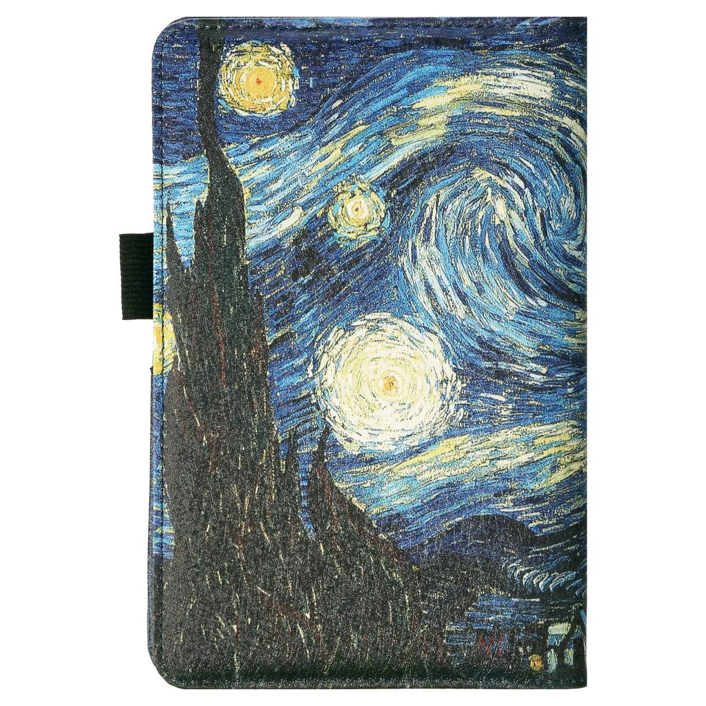 Blue Server Book for Waitress, Waiter Serving Book Checkbook Wallet, Waitress Accessories, Guest Checks Books Holder (Van Gogh, Starry Night)