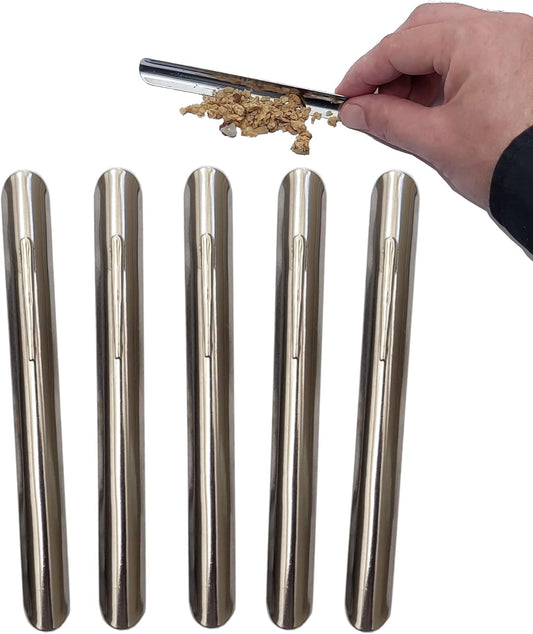 Stainless Steel Table Crumbers for Servers (5 Crumbers). Fine Dining Table Crumb Sweeper for Restaurant Tablecloths & Table Linen. Size - 6" Color - Silver