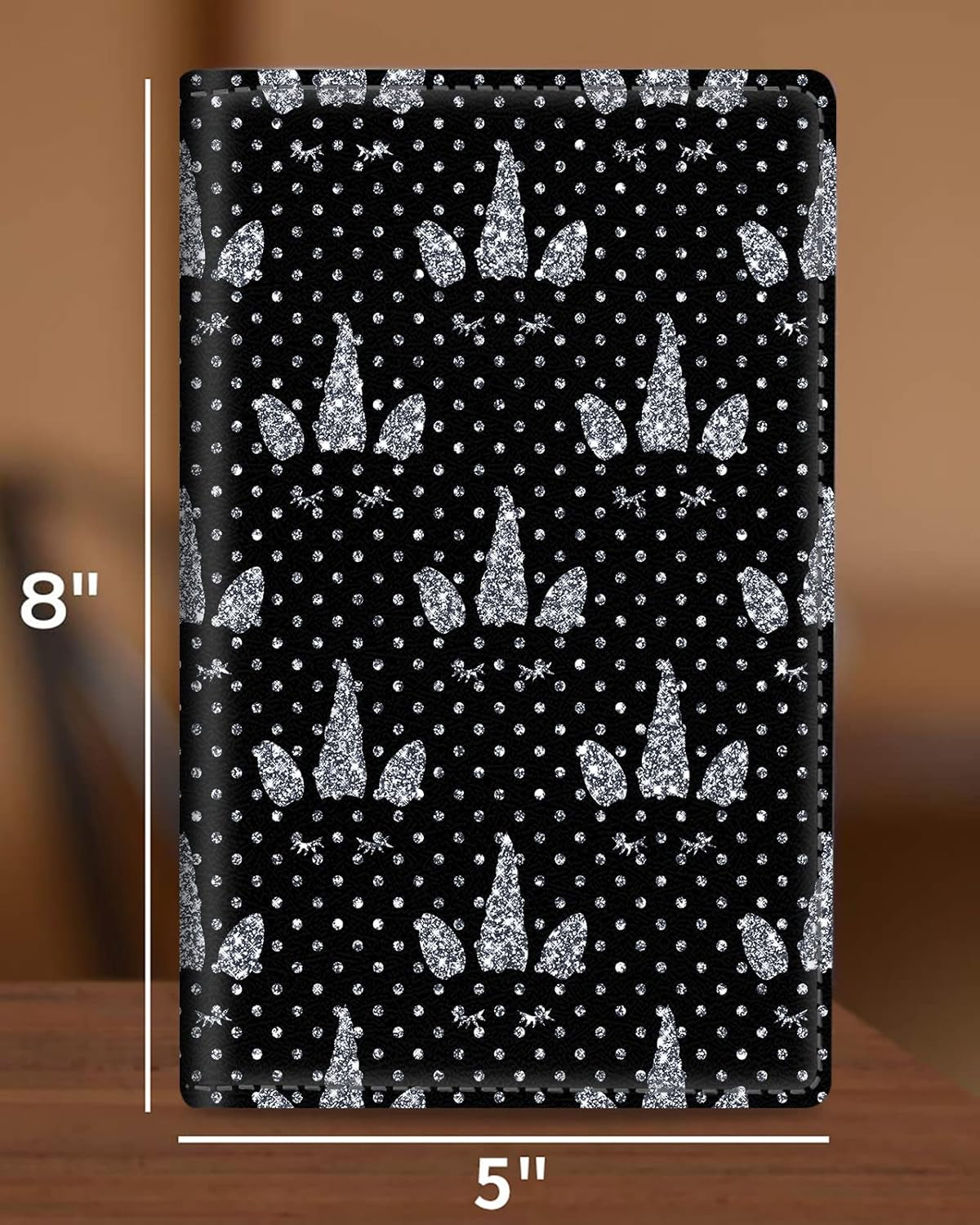 Server Books for Waitress with Zipper Pocket - Leather Waiter Waitress Book Server Restaurant Guest Check Holder Presenter with Money Organizer Wallet Fit Serving Aprons, Glitter Dots