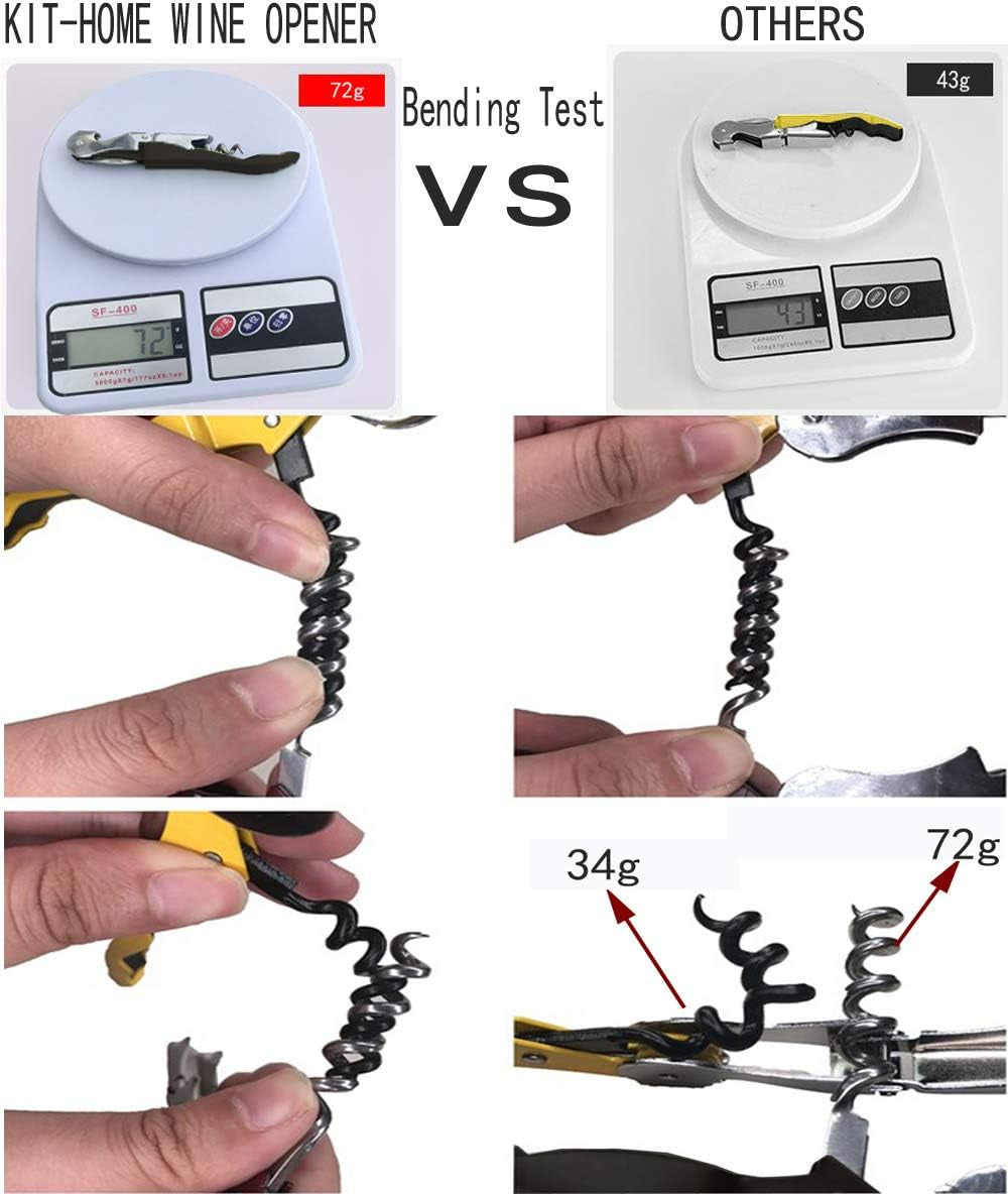 Professional Waiter Corkscrew Wine Openers Set of 10,Upgraded with Heavy Duty Stainless Steel Hinges Wine Key for Restaurant Waiters, Sommelier, Bartenders
