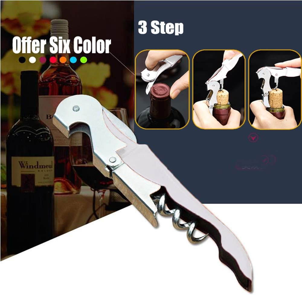 Professional Waiter Corkscrew Wine Openers Set (4 Pcs),Upgraded with Heavy Duty Stainless Steel Hinges Wine Key for Restaurant Waiters, Sommelier, Bartenders