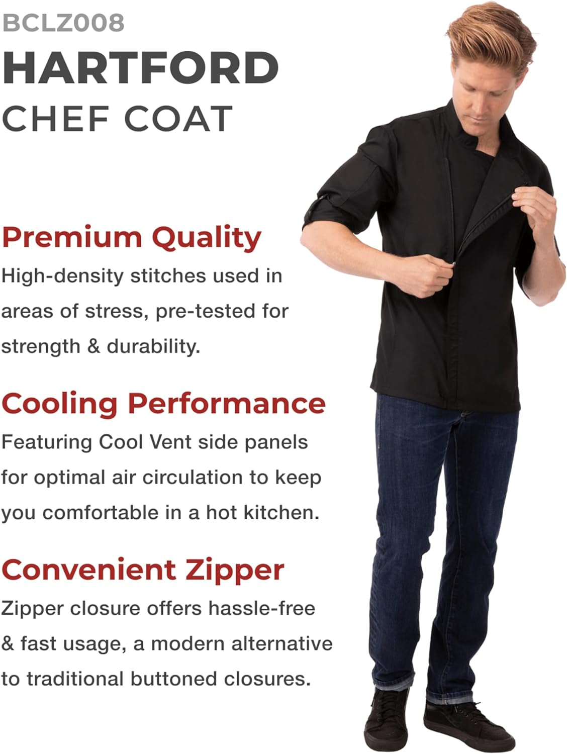 Men'S Hartford Cool Vent Chef Coat