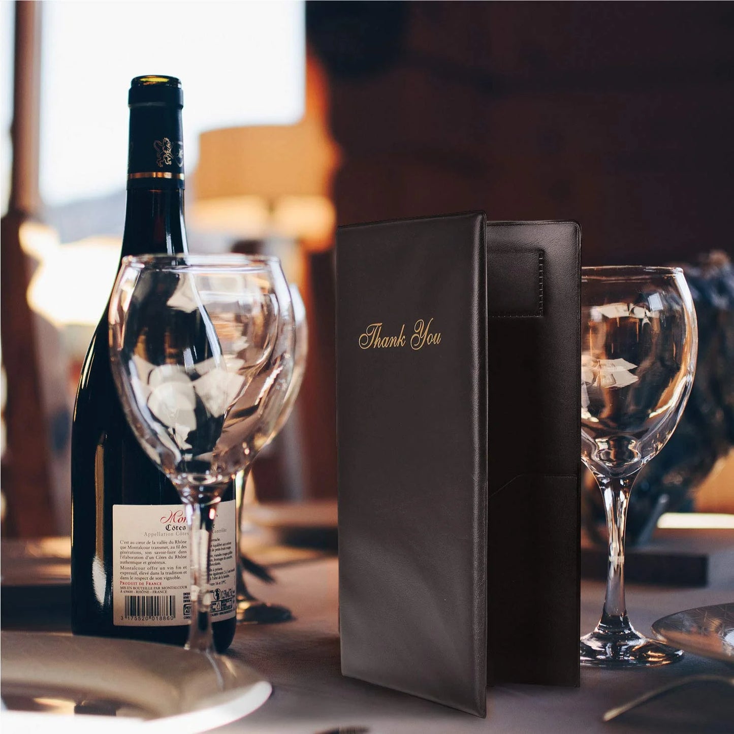 Check Presenters for Restaurants - 2 Pack Guest Check Books for Servers – Check Holder – Check Book