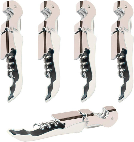 Professional Waiter Corkscrew Wine Openers Set (4 Pcs),Upgraded with Heavy Duty Stainless Steel Hinges Wine Key for Restaurant Waiters, Sommelier, Bartenders