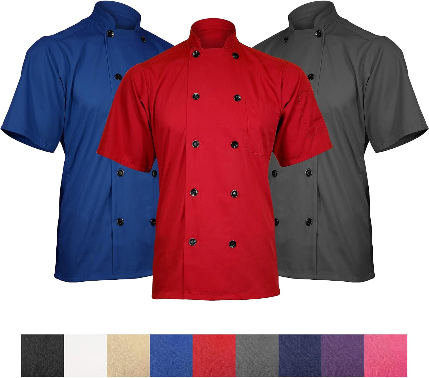 Poplin Short Sleeve Color Chef Coat Chef Jacket