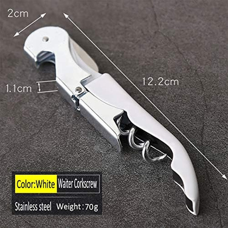 Professional Waiter Corkscrew Wine Openers Set (4 Pcs),Upgraded with Heavy Duty Stainless Steel Hinges Wine Key for Restaurant Waiters, Sommelier, Bartenders